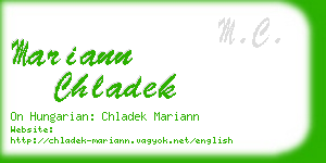 mariann chladek business card